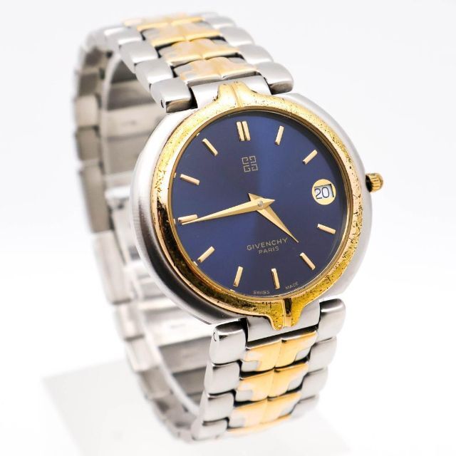 GIVENCHY(ジバンシィ)の《一点物》GIVENCHY 腕時計 ネイビー デイト 4G ドレスウォッチ メンズの時計(腕時計(アナログ))の商品写真