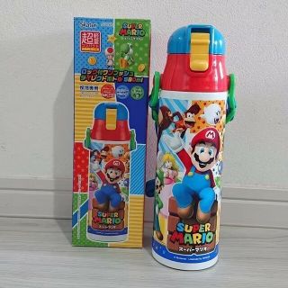 スーパーマリオ 新品 580ml ロック付ワンプッシュダイレクトボトル(水筒)