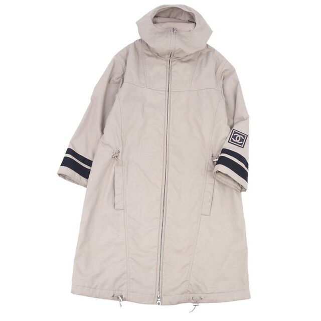 美品 Vintage シャネル CHANEL IDENTIFICATION コート 02A スポーツライン ココマーク ジップアップ レディース アウター 38(M相当) ベージュ | フリマアプリ ラクマ