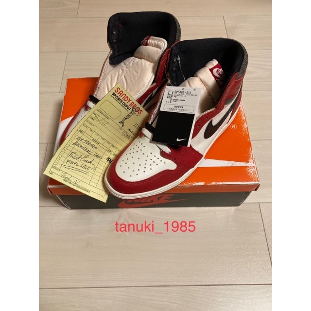 スニーカー【27.5cm 国内正規未試着】air jordan 1 chicago