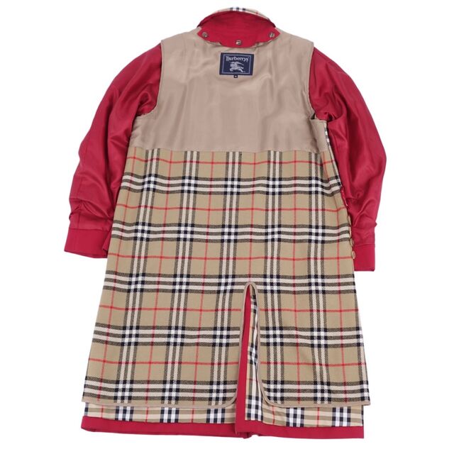 BURBERRY(バーバリー)の美品 Vintage バーバリー Burberrys コート ステンカラーコート バルマカーンコート レディース ライナー付き アウター 古着 40(M相当) レッド レディースのジャケット/アウター(その他)の商品写真