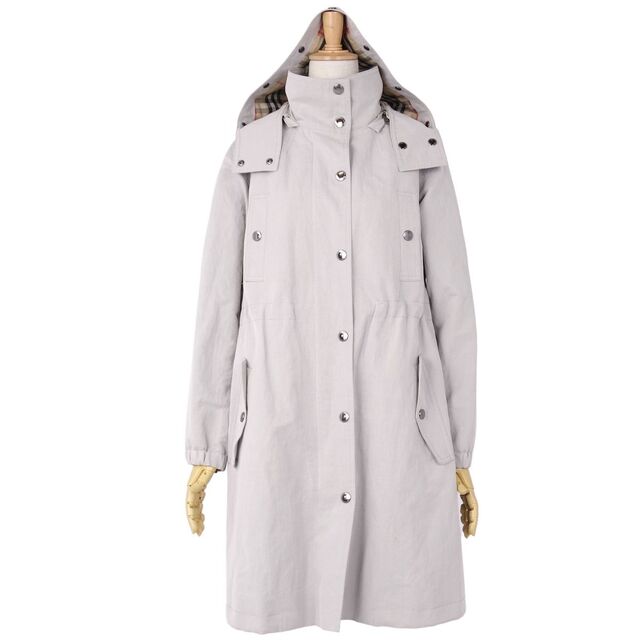 BURBERRY(バーバリー)のバーバリー ロンドン BURBERRY LONDON コート 2way ロングコート フード付き レディース ライナー アウター M相当 ライトグレー レディースのジャケット/アウター(その他)の商品写真