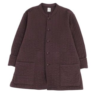 イッセイミヤケ(ISSEY MIYAKE)のハート イッセイミヤケ HaaT ISSEY MIYAKE ジャケット ノーカラー シワ加工 レディース アウター 2(レディースM、メンズS相当) ブラウン(その他)