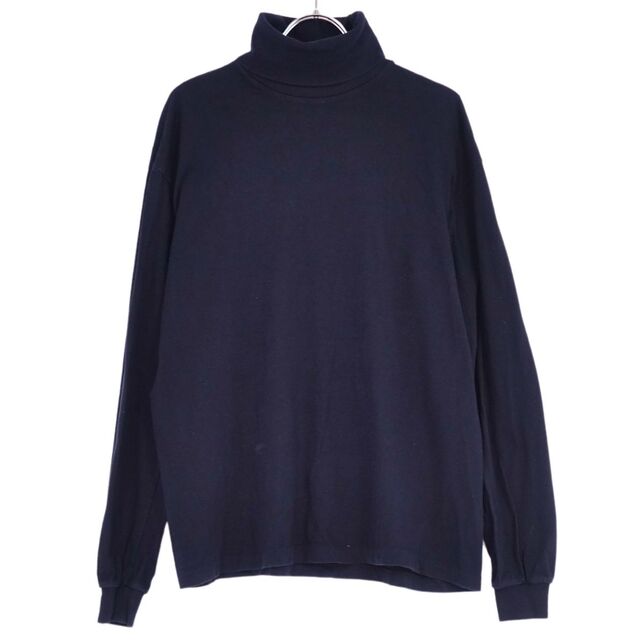 オーラリー AURALEE カットソー SEAMLESS HI NECK L/S TEE タートルネック ロングスリーブ コットン トップス メンズ 3(S相当) ネイビー