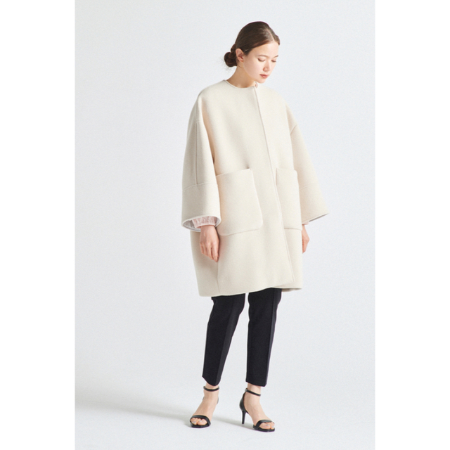 欲しいの Drawer ウールノーカラーコート22AW yori - ノーカラー