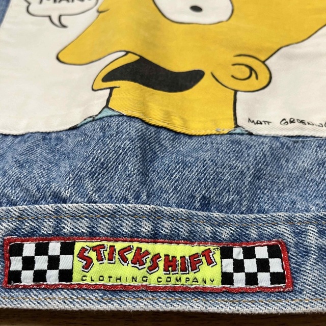 SIMPSON(シンプソン)の【超希少】ザ・シンプソンズ　ジージャン　90s ビッグプリント　SIMPSONS メンズのジャケット/アウター(Gジャン/デニムジャケット)の商品写真