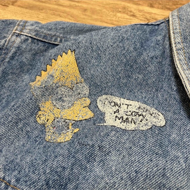 SIMPSON(シンプソン)の【超希少】ザ・シンプソンズ　ジージャン　90s ビッグプリント　SIMPSONS メンズのジャケット/アウター(Gジャン/デニムジャケット)の商品写真