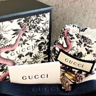 グッチ(Gucci)のレア☆GUCCI ゴールド パンサー リング ラインストーン(リング(指輪))