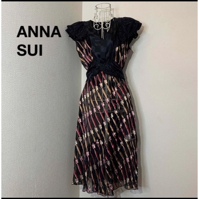 ANNA SUI ハブラシ柄　レディースワンピース  サイズ２