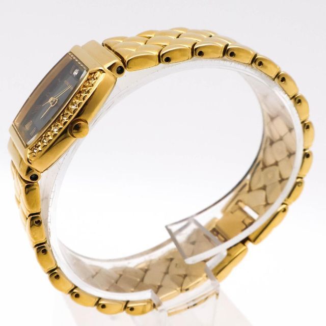mila schon(ミラショーン)の《希少》Mila Schon 腕時計 ゴールド ストーン キルティング レディースのファッション小物(腕時計)の商品写真