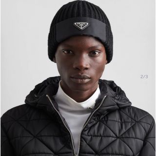 PRADA - PRADA Re-Nylon ギャバジン×ウール ニット帽の通販 by M♡'s