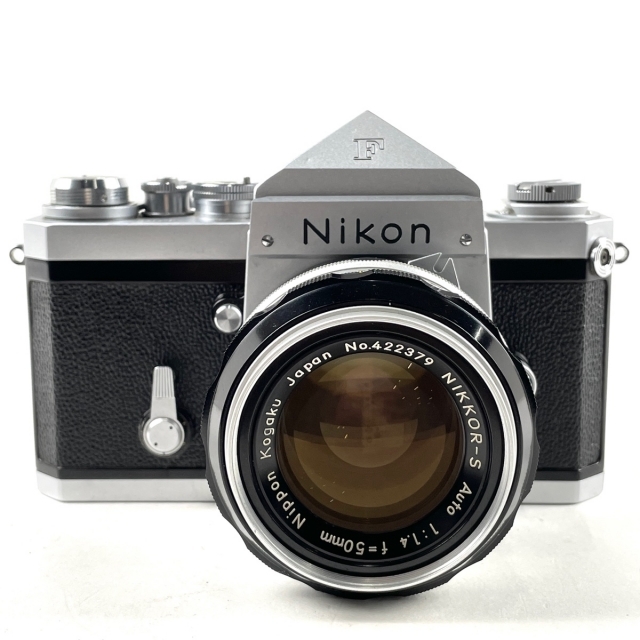 卸直営 ニコン NIKON F シルバー アイレベル+レンズNIKKOR