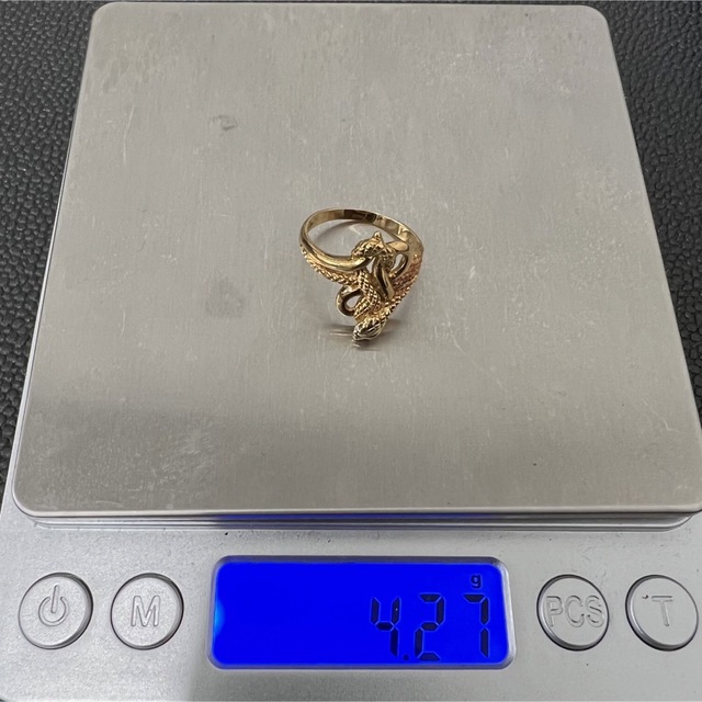 ③ K18 リング  蛇 スネーク ダイヤ指輪  13号 18金 レディースのアクセサリー(リング(指輪))の商品写真