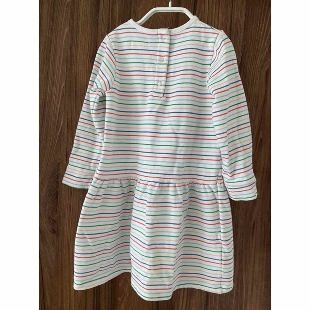 Boden(ボーデン)のBoden  ボーダーワンピース104cm (暖かい裏起毛) キッズ/ベビー/マタニティのキッズ服女の子用(90cm~)(ワンピース)の商品写真