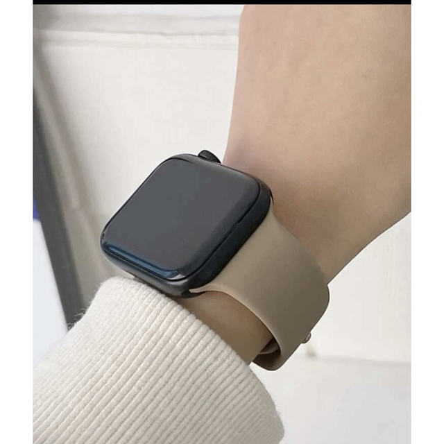 ブラウン apple watch 42.44.45mm シリコンバンド レディースのファッション小物(腕時計)の商品写真