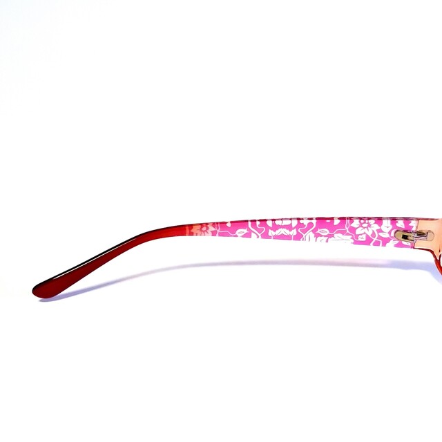 No.1572-メガネ　クリアオレンジ・ピンク【フレームのみ価格】 レディースのファッション小物(サングラス/メガネ)の商品写真