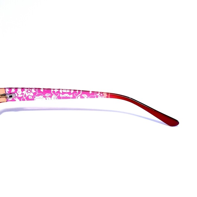 No.1572-メガネ　クリアオレンジ・ピンク【フレームのみ価格】 レディースのファッション小物(サングラス/メガネ)の商品写真