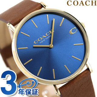 コーチ(COACH)のコーチ 腕時計
 チャールズ 41mm クオーツ 14602473COACH ブルーxブラウン(腕時計(アナログ))