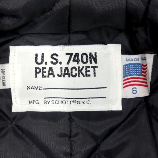 schott(ショット)のPコート ピーコート ダブル ショット S 古着 メンズ グレー JJ170 メンズのジャケット/アウター(ピーコート)の商品写真
