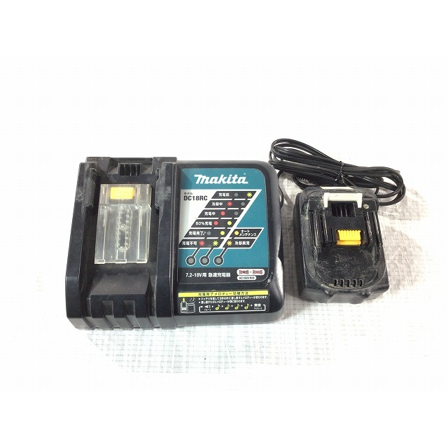 Makita(マキタ)の☆中古品☆ makita マキタ 18V 充電式インパクトドライバ TD147D 白 バッテリー2個(BL1830)付き 充電器(DC18RC)付き 62388 自動車/バイクのバイク(工具)の商品写真