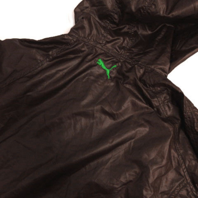 PUMA(プーマ)のPUMA ジャケット ウインドブレーカー フーディー ロゴ刺繍 茶 緑 M スポーツ/アウトドアのスポーツ/アウトドア その他(その他)の商品写真