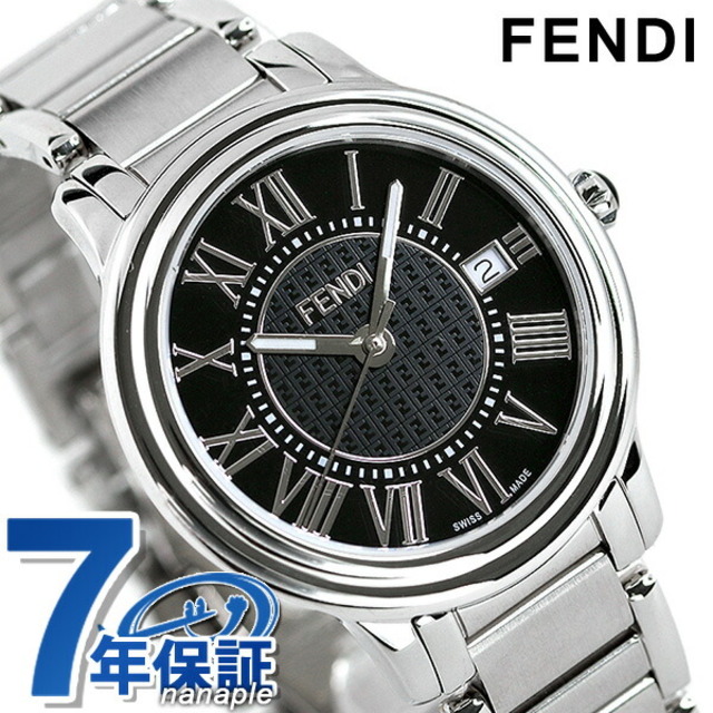 FENDI - フェンディ 腕時計 クラシコ 38mm クオーツ F257011000FENDI ブラックxシルバー