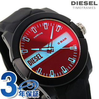 ディーゼル(DIESEL)のディーゼル 腕時計
 ダブルアップ 43mm クオーツ DZ1982DIESEL ブラック/ホワイト（偏光ガラス）xブラック(腕時計(アナログ))