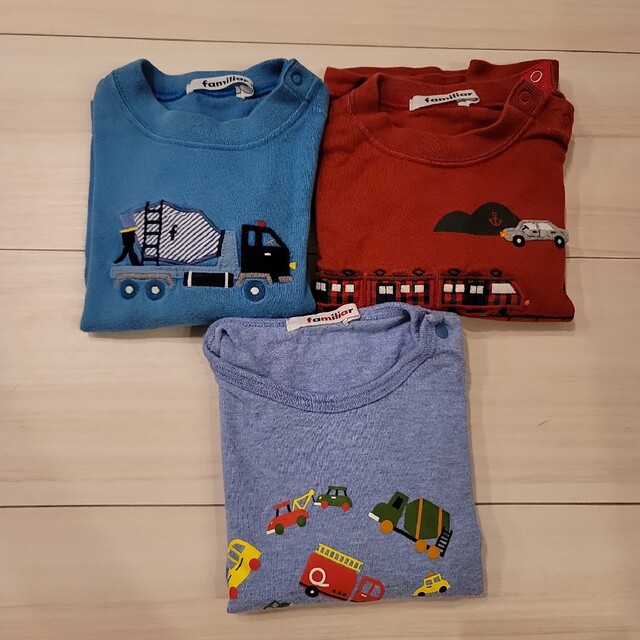 familiar(ファミリア)のfamiliar　ファミリア　90　長袖Tシャツ　3枚目セット キッズ/ベビー/マタニティのキッズ服男の子用(90cm~)(Tシャツ/カットソー)の商品写真