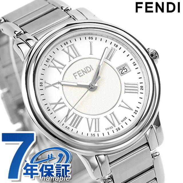 FENDI - フェンディ 腕時計 クラシコラウンド クオーツ F255014000FENDI ホワイト/オフホワイトxシルバー