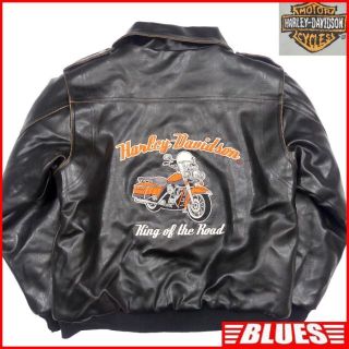 ハーレーダビッドソン(Harley Davidson)のスタジャン 古着 ハーレーダビッドソン ブルゾン ジャンパー M 黒SJ1444(装備/装具)