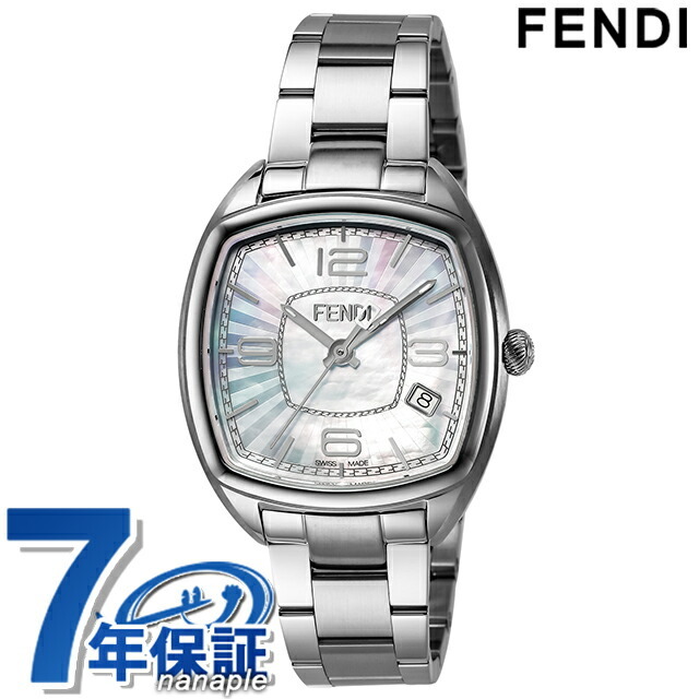 FENDI - フェンディ 腕時計 モメント フェンディ クオーツ F221034500FENDI ホワイトシェルxシルバー