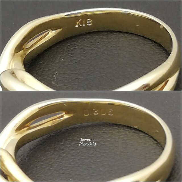 K18YG✨ダイヤ✨0.305ct✨１粒ダイヤ✨金リング✨　シンプル綺麗リング レディースのアクセサリー(リング(指輪))の商品写真