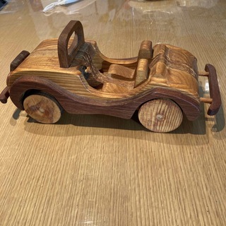 木製　クラシックカー置物(置物)