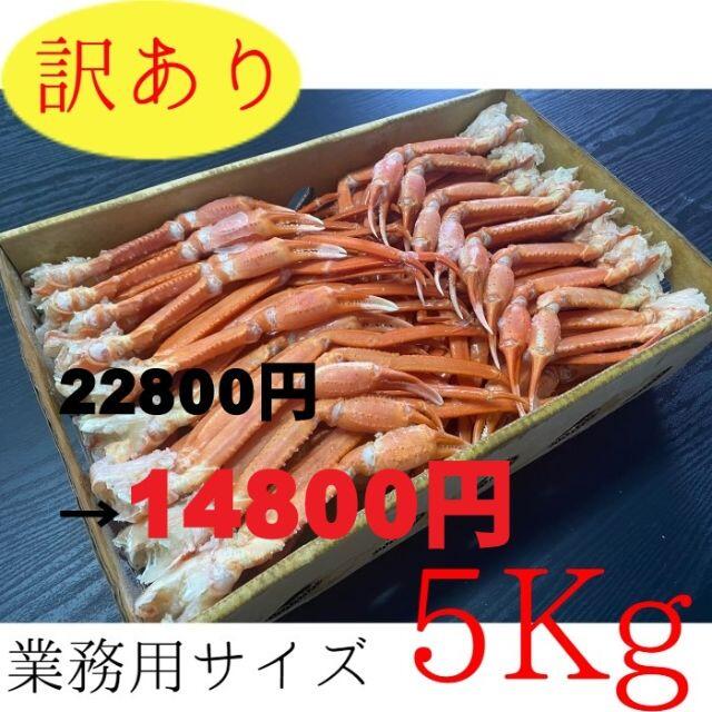 【8000円OFF】訳あり紅ズワイ蟹　肩　5kg  35-50肩前後入れ