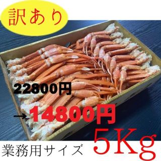 【8000円OFF】訳あり紅ズワイ蟹　肩　5kg  35-50肩前後入れ　　(魚介)