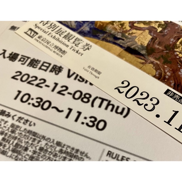 東京国立博物館特別展「国宝東京国立博物館のすべて」1名　観覧券 チケットの施設利用券(美術館/博物館)の商品写真