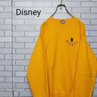 ディズニー(Disney)の【USA製】ディズニー　ミッキー　スウェット　刺繍ロゴ　90s ビンテージ(スウェット)