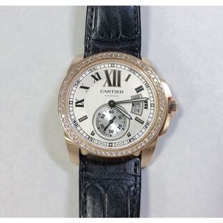 カルティエ(Cartier)の☆仕上済☆ カルティエ カリブル 750PG ダイヤモンド メンズ腕時計 自動巻(腕時計(アナログ))