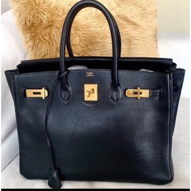 hermes バーキン　黒　ゴールド金具　35cm ①