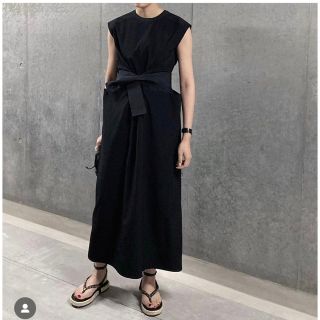 新品未使用  LOHEN ローヘン　バイカラーワンピース　Black×Navy (ロングワンピース/マキシワンピース)