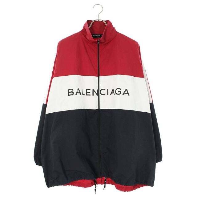 Balenciaga - バレンシアガ 508903 TXD12 ロゴプリントポプリンシャツブルゾン メンズ 38