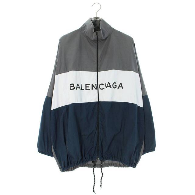 憧れの - Balenciaga バレンシアガ 37 メンズ ロゴプリントポプリンシャツブルゾン TWB1 508901 ブルゾン