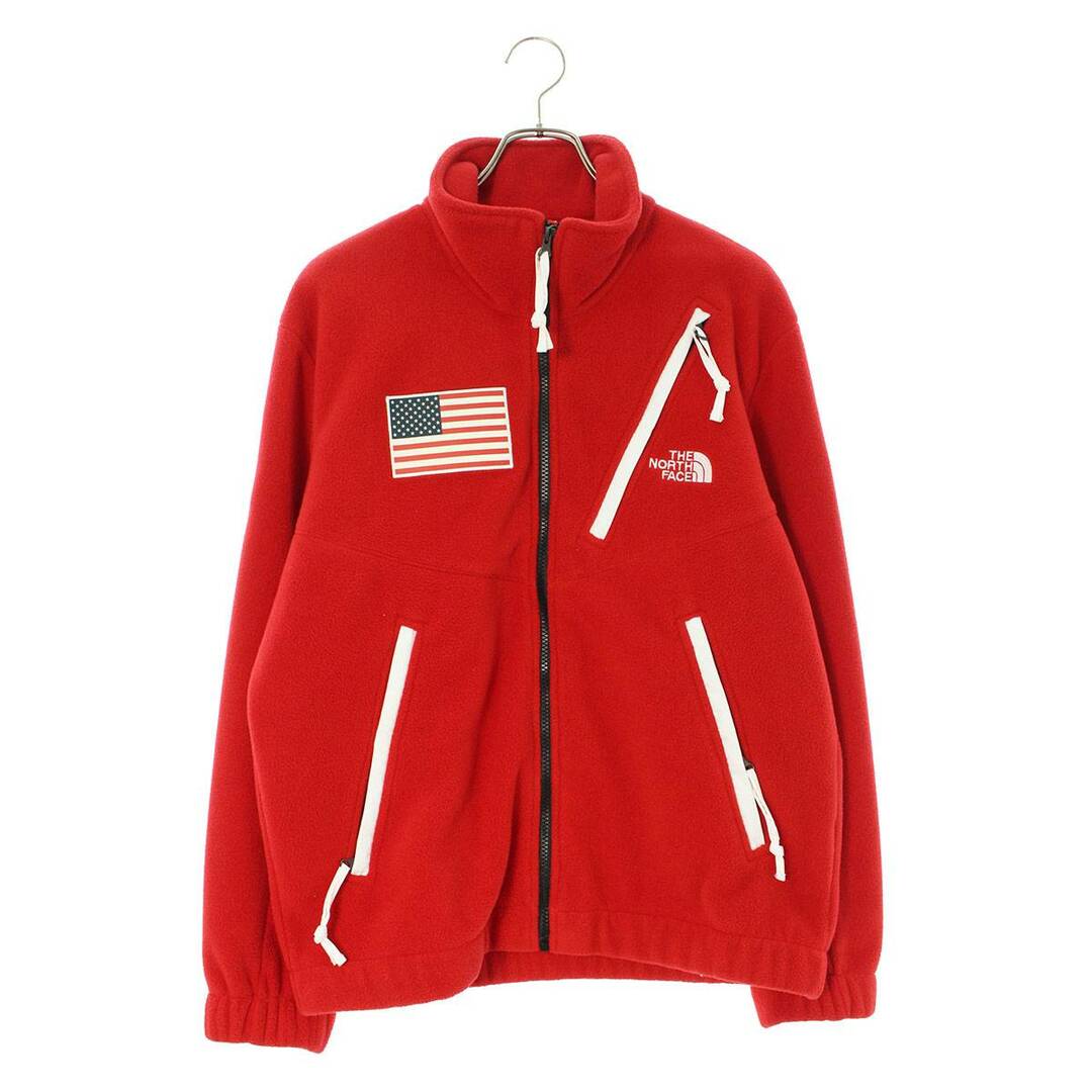 シュプリーム ×ノースフェイス THE NORTH FACE 17SS Trans Antarctica Expedition Fleece Jacket アメリカンフラッグフリースブルゾン メンズ S