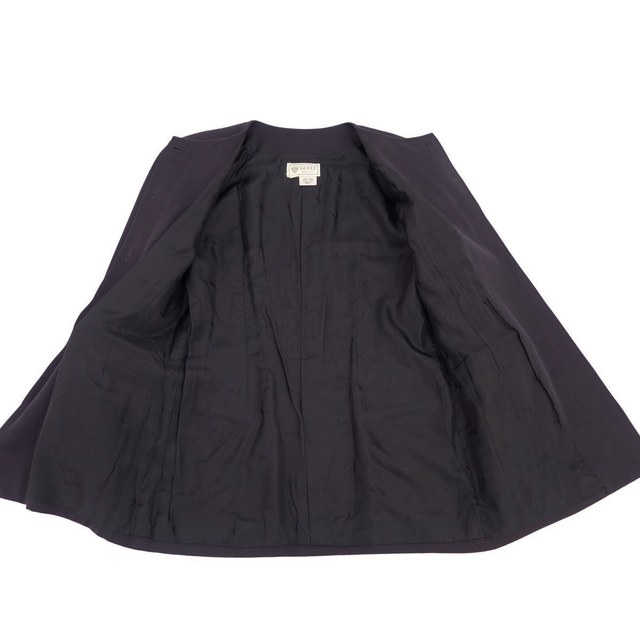 Gucci(グッチ)のVintage グッチ GUCCI スーツ セットアップ ジャケット スカート ウール レディース 44(L相当) チャコールブラック レディースのフォーマル/ドレス(スーツ)の商品写真