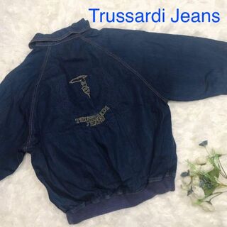 トラサルディ(Trussardi)のTrussardi Jeans 昭和レトロ　ブルーダンガリーブルゾンユニセックス(Gジャン/デニムジャケット)
