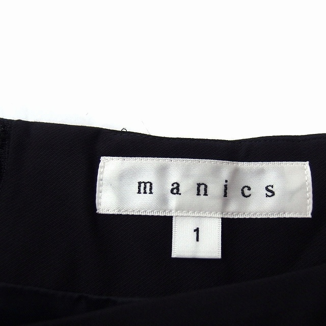 manics(マニックス)のマニックス manics タイトスカート ひざ丈 スリット 無地 1 ブラック レディースのスカート(ひざ丈スカート)の商品写真