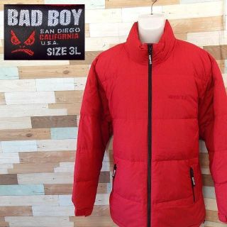 バッドボーイ(BADBOY)の【BAD BOY】 美品 バッドボーイ レッドダウンジャケット  3L(ダウンジャケット)