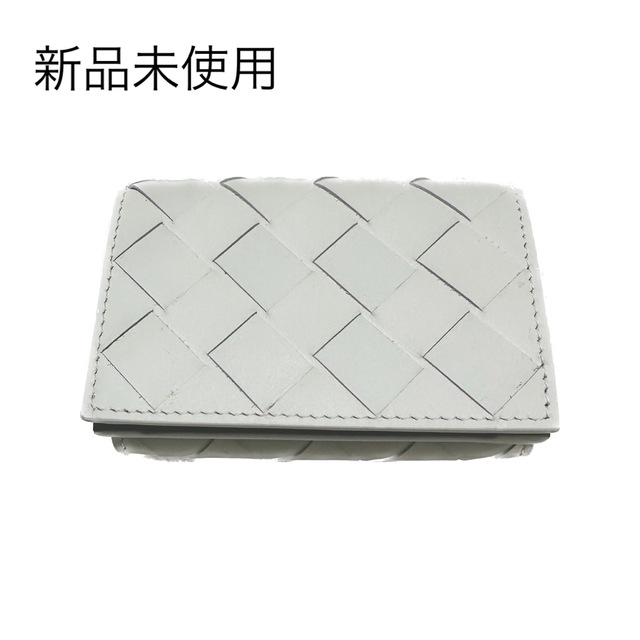 【超歓迎】 Bottega Veneta ホワイト×グリーン ウォレット 三つ折財布 ボッテガ - 財布