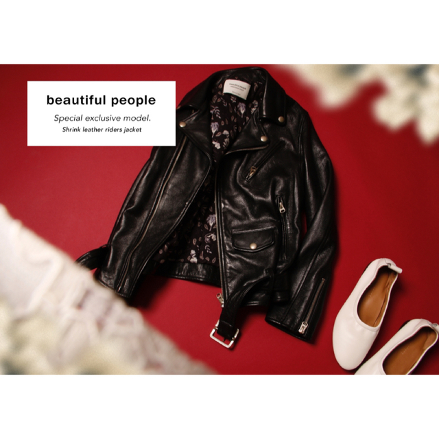 beautiful people(ビューティフルピープル)のBeautiful people 別注ライダース レディースのジャケット/アウター(ライダースジャケット)の商品写真