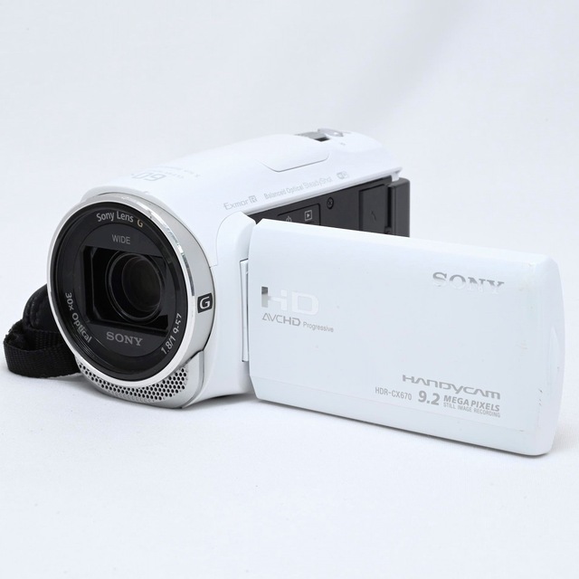 SONY(ソニー)のSONY HDR-CX670 ホワイト スマホ/家電/カメラのカメラ(ビデオカメラ)の商品写真